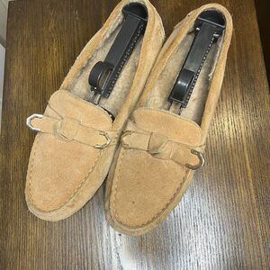 Cole Haan Women's Evelyn Bow Drivers Fur Lined Moccasins Size 7.5b W22631